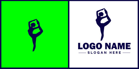 Dance Studio icon Dance academy Dance school Dance center flat logo sign symbol editable vector