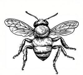 Obraz premium vector illustration of a bee