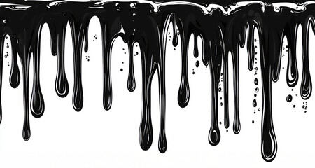 Creative Black Paint Dripping Artwork: Premium Vector Illustration for Global Branding and Apparel