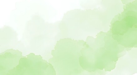 Soft Green Watercolor Abstract Background