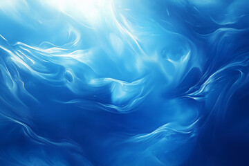 Obraz premium Abstract Blue Swirling Energy Dynamic Flowing Light Digital Art Background