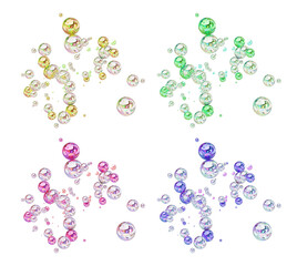 Colorful 3d bubbles