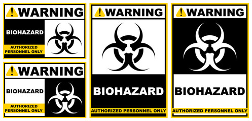 Set Collections biohazard warning sign template design vector illustration