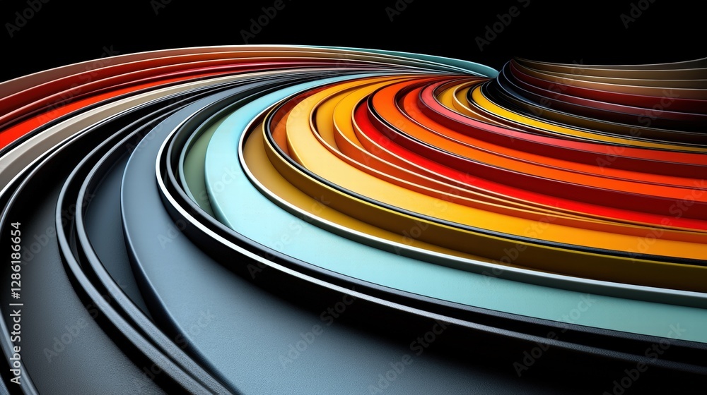 Poster a dynamic assembly of colorful lines creating an engaging abstract visual experience