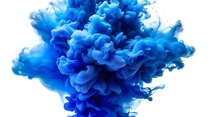 blue smoke on white background
