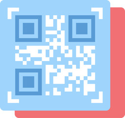 qr code flat web icon concept