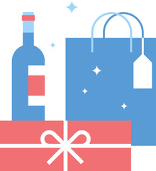 holidays shopping flat web icon concept