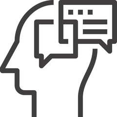 communication flat line web icon concept