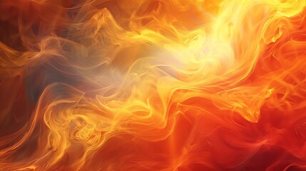 Abstract swirling smoke in shades of red, orange and yellow.