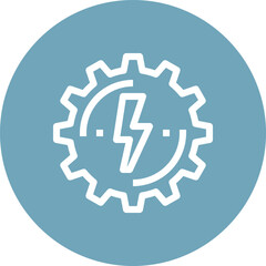 Obraz premium energy production flat line web icon concept