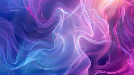 Fototapeta premium Abstract swirling colors of blue, purple, and white, reminiscent of smoke or clouds.