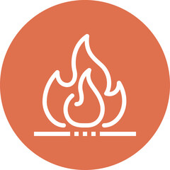 fossil fuel flat line web icon concept