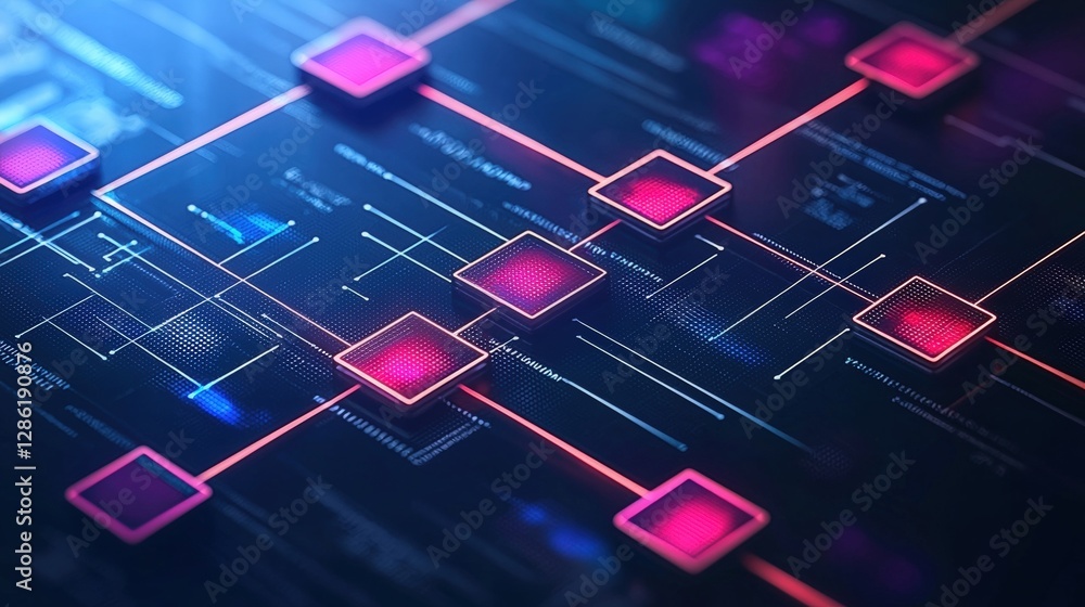 Poster abstract technology background featuring glowing lines with a modern and futuristic design