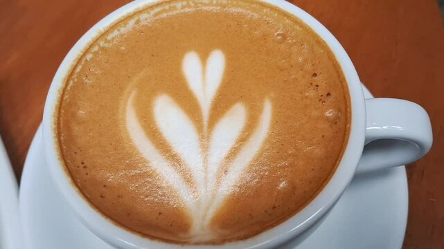 Cup of magic coffee with double shots of ristretto 