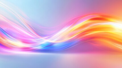 Obraz premium Abstract colorful light trails with vibrant hues creating a dynamic and energetic atmosphere.