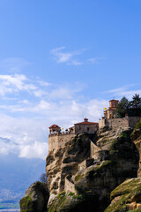 Obraz premium Meteora is a rocky region with monasteries near the town of Kalambaka in Greece.