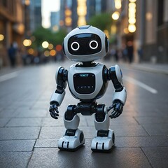 Fototapeta premium blue screen robot