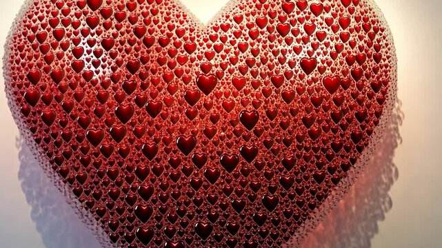 A Heart Formed by Thousands of Tiny Hearts, a Romantic and Lovely Artwork