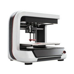 A Futuristic Modern 3D Printer with Precise Printing Isolated on Transparent Background