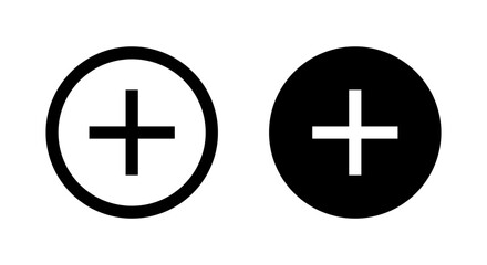 Fototapeta premium Add button icon in trendy style. Plus sign symbol