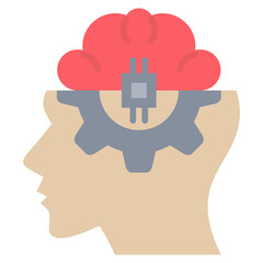 Artificial Intellegence Flat Icon