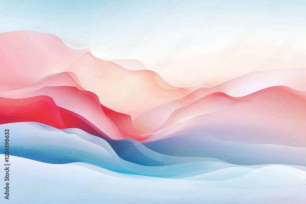Poster an abstract neon visual enhanced with a blurred gradient light refraction effect