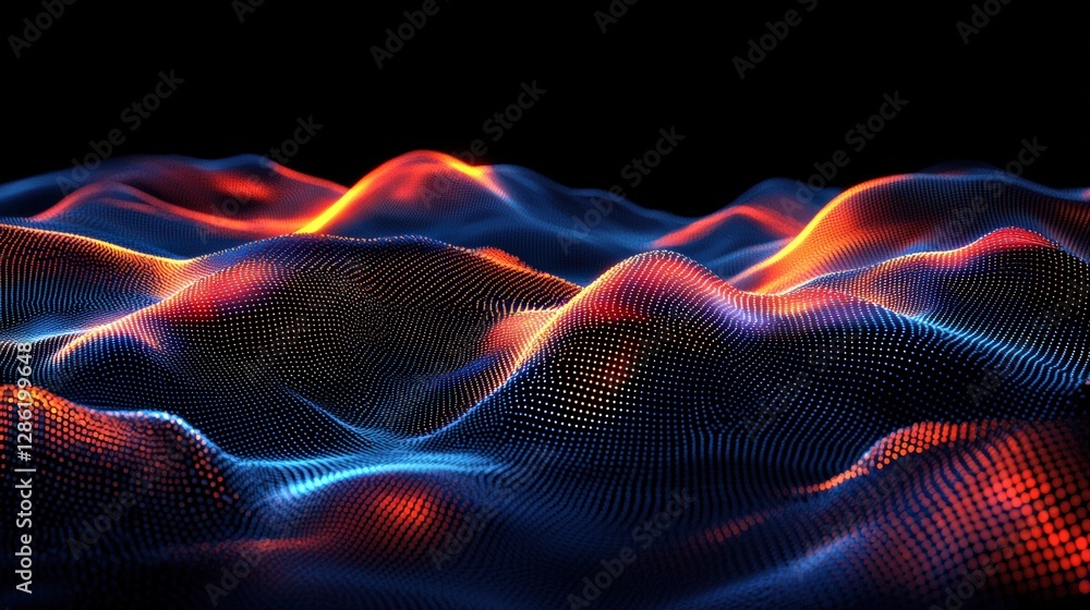 Poster abstract background featuring a soft flowing wave of light with subtle gradients and hues