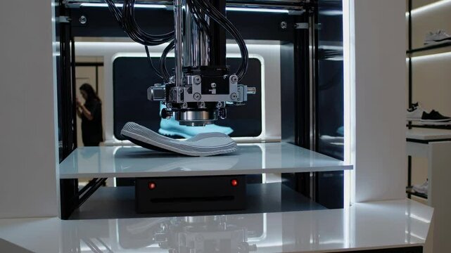 Footwear manufacturing innovation showcased in high-tech lab setting