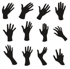 Fototapeta premium Hands in 連続線画 (Continuous Line) Style, 筆ペン Art for Modern Minimalist Designs