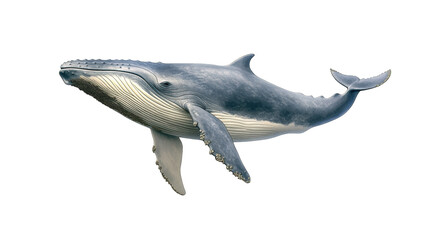 Fototapeta premium Majestic whale in the vast ocean, a breathtaking glimpse of marine wildlife