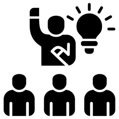 Leadership Glyph Icon