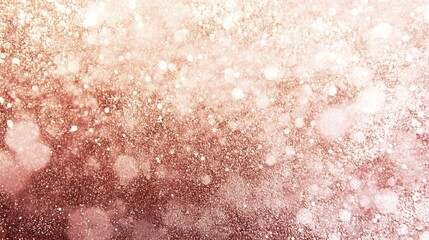Fototapeta premium Elegant rose gold bokeh background with soft glimmering lights, perfect for festive and romantic themes.