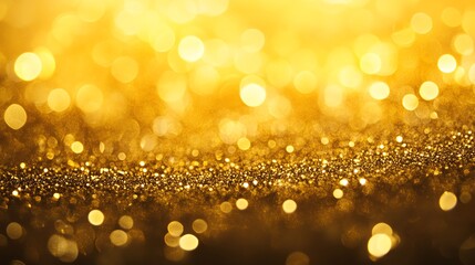 Sparkling golden glitter creates a stunning background, perfect for festive and celebratory themes.