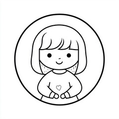 Obraz premium Cartoon-Style Animated Person Logo: Whimsical Artistic Design for Branding, Merchandise, and Creative Projects with Unique Illustration