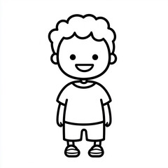 Obraz premium Intricate Cartoon Animated Person Logo: Creative Whimsical Artwork for Branding, Prints, and Unique Decor Projects