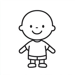 Fototapeta premium Creative Cartoon Animated Person Logo: Premium Whimsical Sketch for Branding, Artistic Projects, and Unique Merchandise Designs