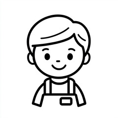 Cartoon-Style Animated Person Logo: Whimsical Artistic Design for Branding, Merchandise, and Creative Projects with Unique Illustration