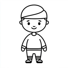 Cartoon-Style Animated Person Logo: Whimsical Artistic Design for Branding, Merchandise, and Creative Projects with Unique Illustration