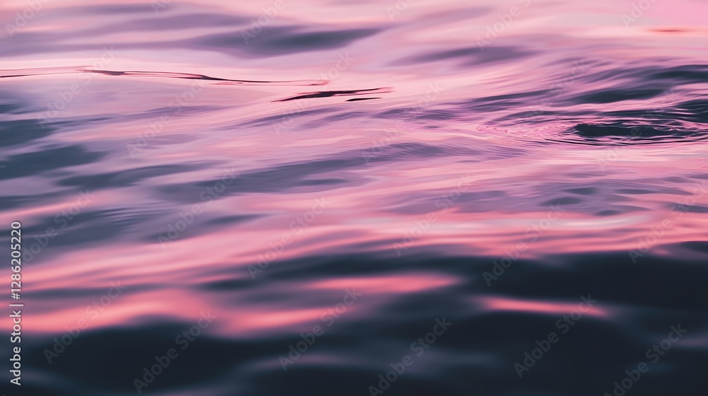 Poster ethereal underwater sunset abstract fuchsia magenta and plum waves with cinematic motion blur light 