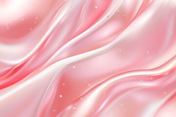 Obraz premium An abstract watercolor background in rose blush with white lines, dots, and stains. The pastel marble look, achieved with alcohol ink, serves as a contemporary design template for wedding