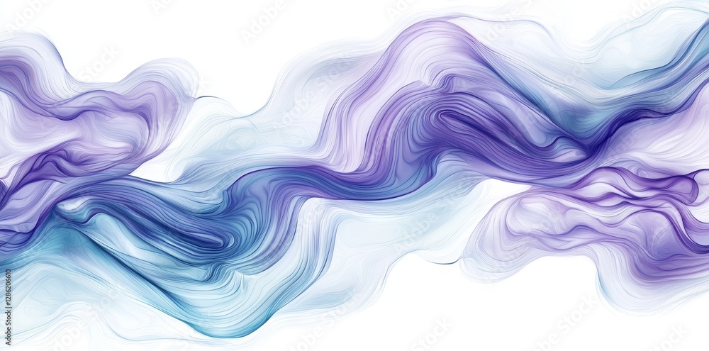 Poster abstract wave flow line, isolated on a white background. design with a wavy fluid pattern. modern co