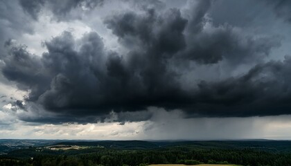 dark storm clouds gathering in the sky creating ominous atmosphere