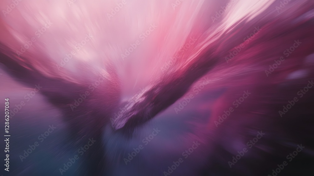 Aufkleber mauve and hunter abstract underwater scene with cinematic motion blur light rays and depth of field 