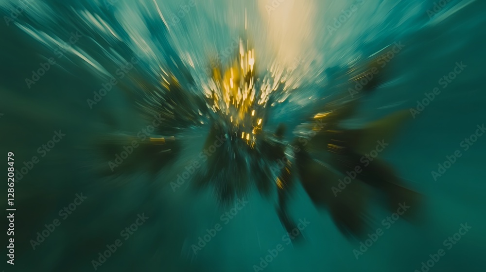 Poster enchanting close up of water at sunset capturing the ethereal play of light and color with a cinemat