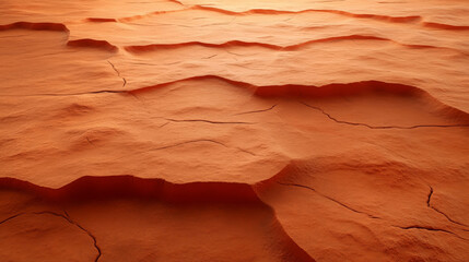 stunning digital rendering of Martian landscape showcasing textured red terrain with intricate cracks and formations, evoking sense of otherworldly exploration