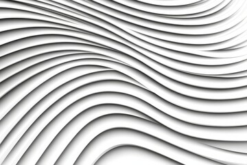 Elegant white flowing wave pattern forming modern three dimensional abstract texture with soft curves smooth movement and minimalistic design ideal for high resolution premium wallpaper or vector art