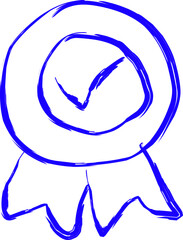 quality icon in doodle style