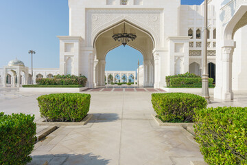 Aussenbereich vom Präsidentenpalast Qasr Al Watan in Abu Dhabi, VAE
