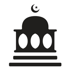 elegant Islamic ornament vector icon, featuring arabesque patterns, calligraphy and geometric elements typical of Islamic art. Suitable for Ramadan, Eid al-Fitr designs, invitations, decorations and o