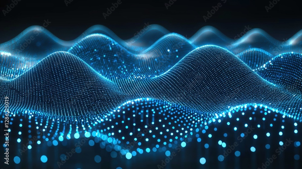 Aufkleber a captivating wave of light flowing gradually against a dark and mysterious background